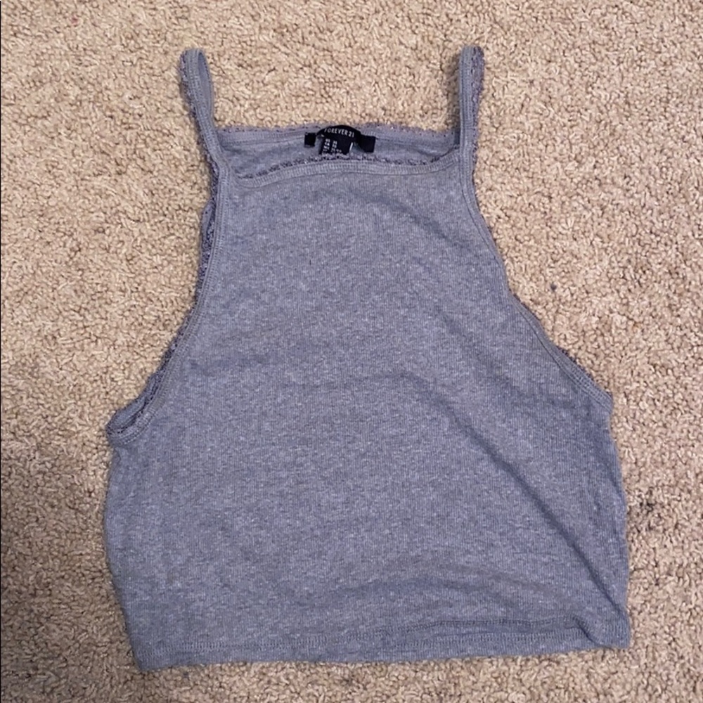 Cropped spaghetti strap tank